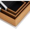 imageDeco 79 Linen Fabric Decorative Box Storage Book Book Shaped Boxes with Typography and Gold Page Inspired Detail Set of 3 Decorative Keepsake Boxes 12 9 7quot H Light GrayWhite