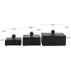 imageDeco 79 Marble Decorative Box Decorative Keepsake Boxes with Gold Final Set of 3 Storage Boxes 9quot 7quot 6quotW GreenBlack