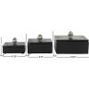 imageDeco 79 Marble Decorative Box Decorative Keepsake Boxes with Gold Final Set of 3 Storage Boxes 9quot 7quot 6quotW GreenBlack