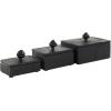 imageDeco 79 Marble Decorative Box Decorative Keepsake Boxes with Gold Final Set of 3 Storage Boxes 9quot 7quot 6quotW GreenBlack