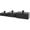 imageDeco 79 Marble Decorative Box Decorative Keepsake Boxes with Gold Final Set of 3 Storage Boxes 9quot 7quot 6quotW GreenBlack
