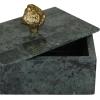 imageDeco 79 Marble Decorative Box Decorative Keepsake Boxes with Gold Final Set of 3 Storage Boxes 9quot 7quot 6quotW GreenGreen
