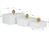 imageDeco 79 Marble Decorative Box Decorative Keepsake Boxes with Gold Final Set of 3 Storage Boxes 9quot 7quot 6quotW GreenWhite