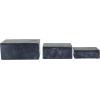 imageDeco 79 Marble Decorative Box Decorative Keepsake Boxes with Gold Linear Lines Set of 3 Storage Boxes 9quot 7quot 6quotW Black