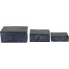 imageDeco 79 Marble Decorative Box Decorative Keepsake Boxes with Gold Linear Lines Set of 3 Storage Boxes 9quot 7quot 6quotW Black