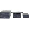 imageDeco 79 Marble Decorative Box Decorative Keepsake Boxes with Gold Linear Lines Set of 3 Storage Boxes 9quot 7quot 6quotW Black