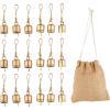 imageDeco 79 Metal Heart Indoor Outdoor Decorative Cow Bells Tibetan Inspired Meditation Bell with 6 Bells on Jute Hanging Rope Cow Bell 4quot x 2quot x 35quot RedGold