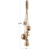 imageDeco 79 Metal Heart Indoor Outdoor Decorative Cow Bells Tibetan Inspired Meditation Bell with 6 Bells on Jute Hanging Rope Cow Bell 4quot x 2quot x 35quot RedGold
