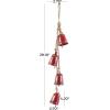 imageDeco 79 Metal Heart Indoor Outdoor Decorative Cow Bells Tibetan Inspired Meditation Bell with 6 Bells on Jute Hanging Rope Cow Bell 4quot x 2quot x 35quot RedRed