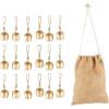 imageDeco 79 Metal Heart Indoor Outdoor Decorative Cow Bells Tibetan Inspired Meditation Bell with 6 Bells on Jute Hanging Rope Cow Bell 4quot x 2quot x 35quot RedGold
