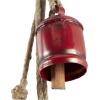 imageDeco 79 Metal Heart Indoor Outdoor Decorative Cow Bells Tibetan Inspired Meditation Bell with 6 Bells on Jute Hanging Rope Cow Bell 4quot x 2quot x 35quot RedRed