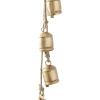imageDeco 79 Metal Heart Indoor Outdoor Decorative Cow Bells Tibetan Inspired Meditation Bell with 6 Bells on Jute Hanging Rope Cow Bell 4quot x 2quot x 35quot RedGold