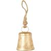 imageDeco 79 Metal Heart Indoor Outdoor Decorative Cow Bells Tibetan Inspired Meditation Bell with 6 Bells on Jute Hanging Rope Cow Bell 4quot x 2quot x 35quot RedGold
