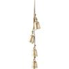 imageDeco 79 Metal Heart Indoor Outdoor Decorative Cow Bells Tibetan Inspired Meditation Bell with 6 Bells on Jute Hanging Rope Cow Bell 4quot x 2quot x 35quot RedGold