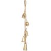imageDeco 79 Metal Heart Indoor Outdoor Decorative Cow Bells Tibetan Inspired Meditation Bell with 6 Bells on Jute Hanging Rope Cow Bell 4quot x 2quot x 35quot RedGold