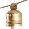 imageDeco 79 Metal Heart Indoor Outdoor Decorative Cow Bells Tibetan Inspired Meditation Bell with 6 Bells on Jute Hanging Rope Cow Bell 4quot x 2quot x 35quot RedGold