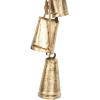 imageDeco 79 Metal Heart Indoor Outdoor Decorative Cow Bells Tibetan Inspired Meditation Bell with 6 Bells on Jute Hanging Rope Cow Bell 4quot x 2quot x 35quot RedGold
