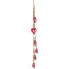 imageDeco 79 Metal Heart Indoor Outdoor Decorative Cow Bells Tibetan Inspired Meditation Bell with 6 Bells on Jute Hanging Rope Cow Bell 4quot x 2quot x 35quot RedRed