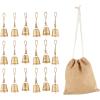imageDeco 79 Metal Heart Indoor Outdoor Decorative Cow Bells Tibetan Inspired Meditation Bell with 6 Bells on Jute Hanging Rope Cow Bell 4quot x 2quot x 35quot RedGold