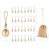 imageDeco 79 Metal Heart Indoor Outdoor Decorative Cow Bells Tibetan Inspired Meditation Bell with 6 Bells on Jute Hanging Rope Cow Bell 4quot x 2quot x 35quot RedGold