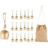 imageDeco 79 Metal Heart Indoor Outdoor Decorative Cow Bells Tibetan Inspired Meditation Bell with 6 Bells on Jute Hanging Rope Cow Bell 4quot x 2quot x 35quot RedGold