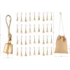 imageDeco 79 Metal Heart Indoor Outdoor Decorative Cow Bells Tibetan Inspired Meditation Bell with 6 Bells on Jute Hanging Rope Cow Bell 4quot x 2quot x 35quot RedGold