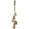 imageDeco 79 Metal Heart Indoor Outdoor Decorative Cow Bells Tibetan Inspired Meditation Bell with 6 Bells on Jute Hanging Rope Cow Bell 4quot x 2quot x 35quot RedGold