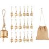 imageDeco 79 Metal Heart Indoor Outdoor Decorative Cow Bells Tibetan Inspired Meditation Bell with 6 Bells on Jute Hanging Rope Cow Bell 4quot x 2quot x 35quot RedGold