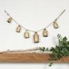 imageDeco 79 Metal Heart Indoor Outdoor Decorative Cow Bells Tibetan Inspired Meditation Bell with 6 Bells on Jute Hanging Rope Cow Bell 4quot x 2quot x 35quot RedGold