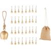 imageDeco 79 Metal Heart Indoor Outdoor Decorative Cow Bells Tibetan Inspired Meditation Bell with 6 Bells on Jute Hanging Rope Cow Bell 4quot x 2quot x 35quot RedGold