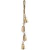 imageDeco 79 Metal Heart Indoor Outdoor Decorative Cow Bells Tibetan Inspired Meditation Bell with 6 Bells on Jute Hanging Rope Cow Bell 4quot x 2quot x 35quot RedGold