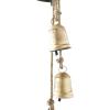 imageDeco 79 Metal Heart Indoor Outdoor Decorative Cow Bells Tibetan Inspired Meditation Bell with 6 Bells on Jute Hanging Rope Cow Bell 4quot x 2quot x 35quot RedGold