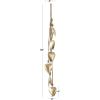imageDeco 79 Metal Heart Indoor Outdoor Decorative Cow Bells Tibetan Inspired Meditation Bell with 6 Bells on Jute Hanging Rope Cow Bell 4quot x 2quot x 35quot RedGold