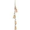 imageDeco 79 Metal Heart Indoor Outdoor Decorative Cow Bells Tibetan Inspired Meditation Bell with 6 Bells on Jute Hanging Rope Cow Bell 4quot x 2quot x 35quot RedGold