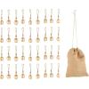 imageDeco 79 Metal Heart Indoor Outdoor Decorative Cow Bells Tibetan Inspired Meditation Bell with 6 Bells on Jute Hanging Rope Cow Bell 4quot x 2quot x 35quot RedGold