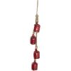 imageDeco 79 Metal Heart Indoor Outdoor Decorative Cow Bells Tibetan Inspired Meditation Bell with 6 Bells on Jute Hanging Rope Cow Bell 4quot x 2quot x 35quot RedRed
