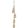 imageDeco 79 Metal Heart Indoor Outdoor Decorative Cow Bells Tibetan Inspired Meditation Bell with 6 Bells on Jute Hanging Rope Cow Bell 4quot x 2quot x 35quot RedGold