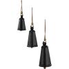 imageDeco 79 Rustic Metal Cowbell Decorative Bells 12quot 15quot 20quotH SilverBlack