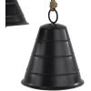 imageDeco 79 Rustic Metal Cowbell Decorative Bells 12quot 15quot 20quotH SilverBlack