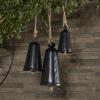 imageDeco 79 Rustic Metal Cowbell Decorative Bells 12quot 15quot 20quotH SilverBlack