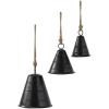 imageDeco 79 Rustic Metal Cowbell Decorative Bells 12quot 15quot 20quotH SilverBlack