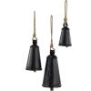 imageDeco 79 Rustic Metal Cowbell Decorative Bells 12quot 15quot 20quotH SilverBlack