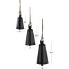 imageDeco 79 Rustic Metal Cowbell Decorative Bells 12quot 15quot 20quotH SilverBlack