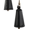 imageDeco 79 Rustic Metal Cowbell Decorative Bells 12quot 15quot 20quotH SilverBlack