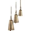 imageDeco 79 Rustic Metal Cowbell Decorative Bells 12quot 15quot 20quotH SilverBronze
