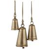 imageDeco 79 Rustic Metal Cowbell Decorative Bells 12quot 15quot 20quotH SilverBronze