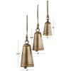 imageDeco 79 Rustic Metal Cowbell Decorative Bells 12quot 15quot 20quotH SilverBronze