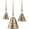 imageDeco 79 Rustic Metal Cowbell Decorative Bells 12quot 15quot 20quotH SilverBronze