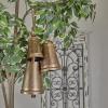 imageDeco 79 Rustic Metal Cowbell Decorative Bells 12quot 15quot 20quotH SilverBronze