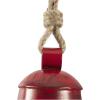 imageDeco 79 Rustic Metal Cowbell Decorative Bells 12quot 15quot 20quotH SilverRed